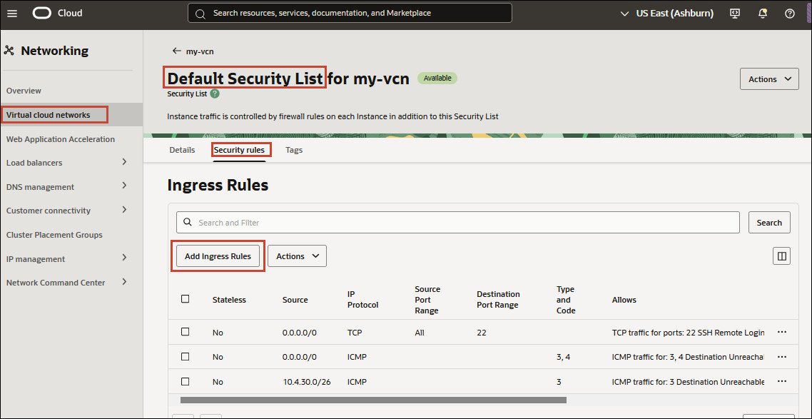 Description of uc1_securitylist.jpg follows