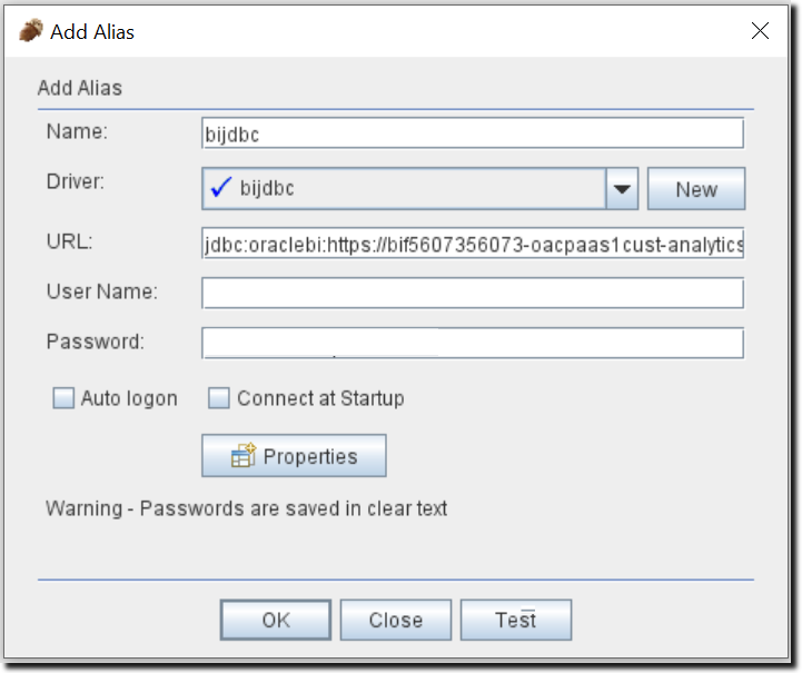 Add connection details