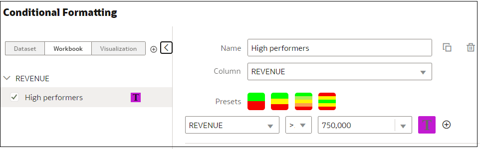 Description of conditional-format-example-target-configuration.png follows