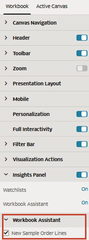 Workbooks tab open with the Workbook Assistant section highlighted Workbooks tab open with the Workbook Assistant section highlighted