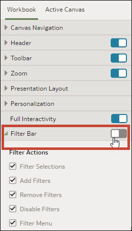 Description of present_show_hide_workbook_filter_bar.png follows Description of present_show_hide_workbook_filter_bar.png follows