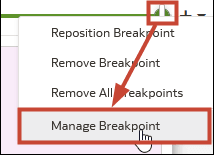 Use the Manage Breakpoint dialog to include or exclude visualizations from this canvas breakpoint. Use the Manage Breakpoint dialog to include or exclude visualizations from this canvas breakpoint.