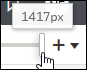 Drag the slider to the required width shown in pixels. Drag the slider to the required width shown in pixels.