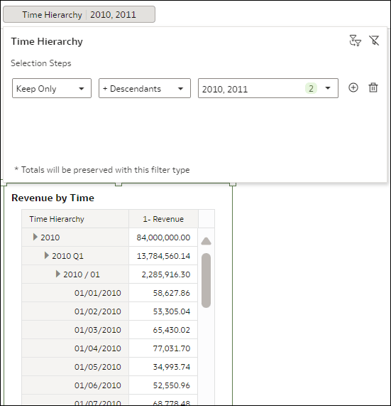 Description of selection_steps_lvlhierarchy_ex_members_descendants.png follows