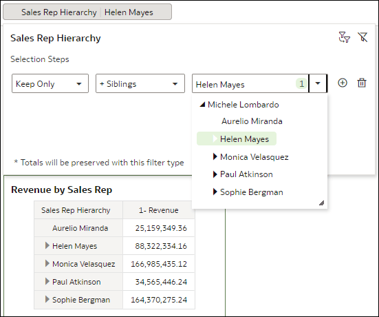 Description of selection_steps_pchierarchy_ex_members_siblings.png follows