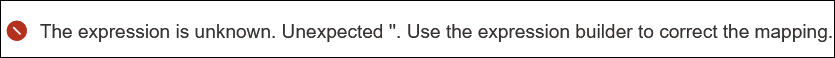 Error icon and message about the Sources section. Error icon and message about the Sources section.