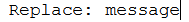 Replace text icon