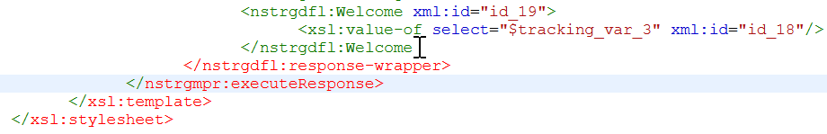 The Welcome icon is missing a closing bracket, which causes the code below to appear in red, indicating an error. The Welcome icon is missing a closing bracket, which causes the code below to appear in red, indicating an error.