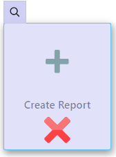 A Create Report button is shaded purple, and a magnifying lens icon appears above it A Create Report button is shaded purple, and a magnifying lens icon appears above it