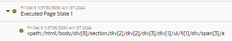 Sample activity stream entry for audit-level tracing