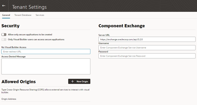 Description of admin-instance-tenant-settings-oic.png follows Description of admin-instance-tenant-settings-oic.png follows
