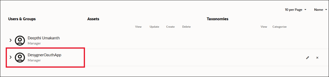Add the application user that you created earlier to the repository.