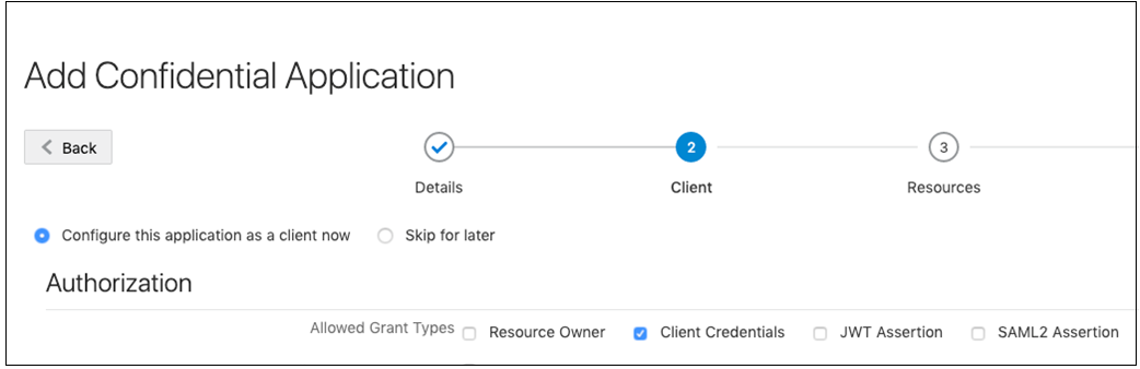 Description of add_confidential_application_client_tab.png follows Description of add_confidential_application_client_tab.png follows