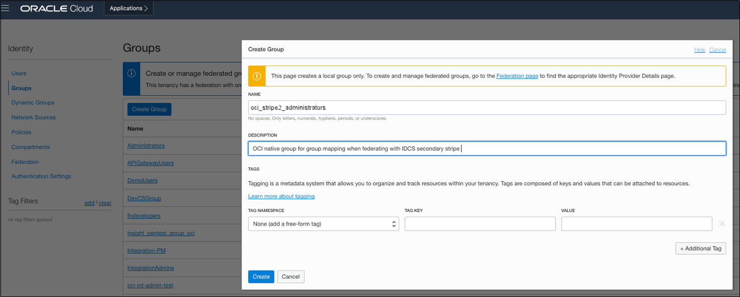 Description of create_oci_group_dialog.png follows Description of create_oci_group_dialog.png follows