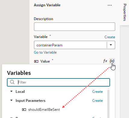 Description of fragment-data-container-actionchain-assignvariable-mapping.png follows