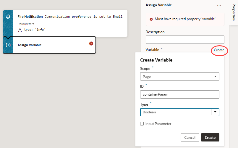 Description of fragment-data-container-actionchain-assignvariable.png follows