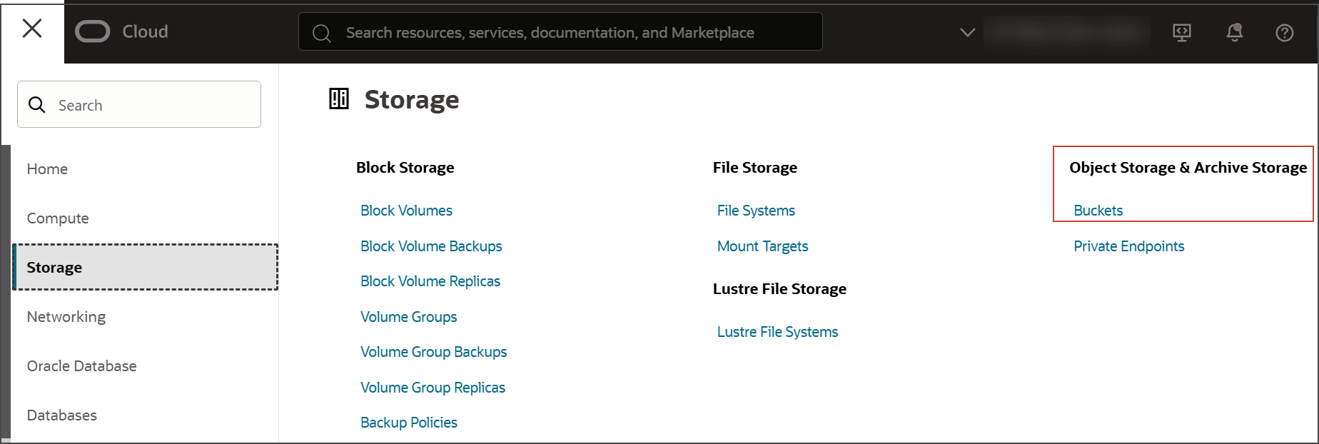 Description of oci-storage-objstr.png follows