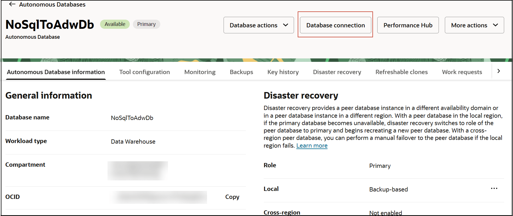 Description of adb-srvconsole.png follows