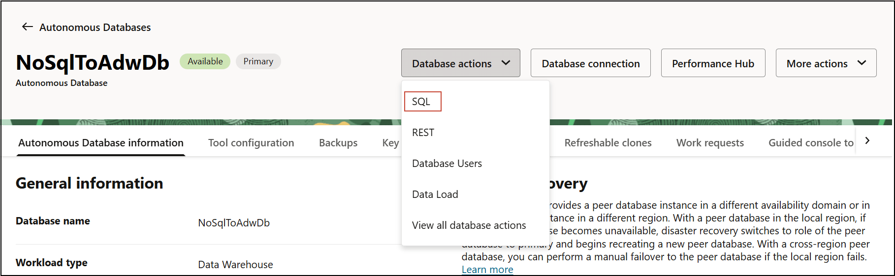 Description of dbactions-sqlsheet.png follows