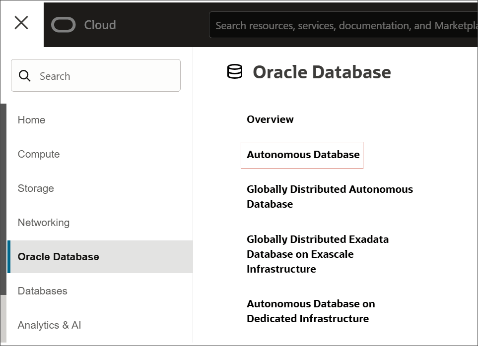 Description of oci-orcldb.png follows