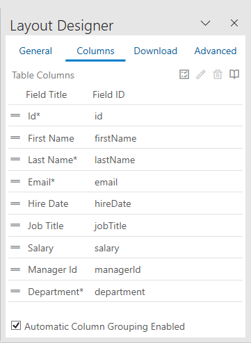 Description of columns_tab_layoutdesigner.png follows Description of columns_tab_layoutdesigner.png follows