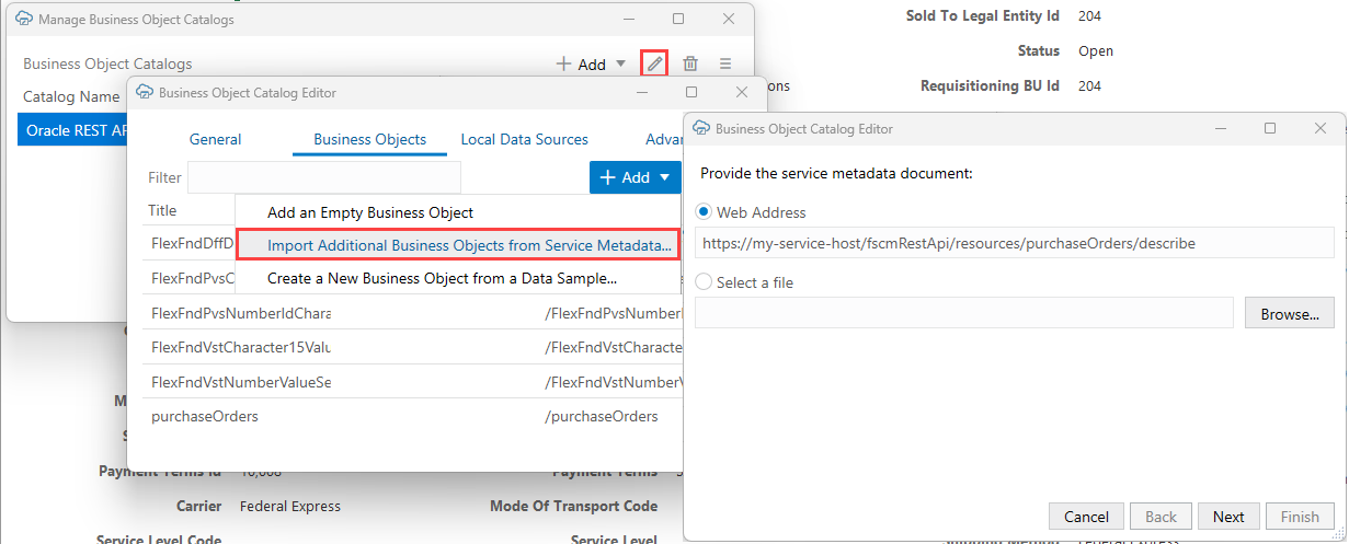 Description of excel_add_bo_to_catalog.png follows Description of excel_add_bo_to_catalog.png follows