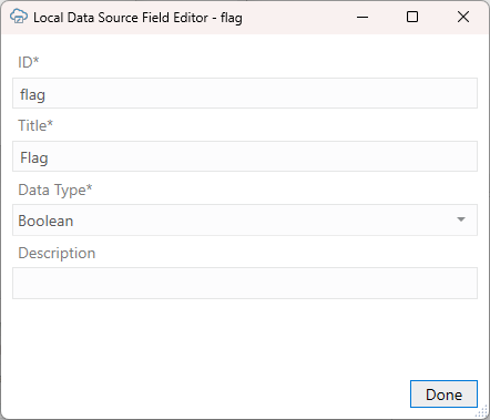 Description of local-data-source-field-editor.png follows Description of local-data-source-field-editor.png follows