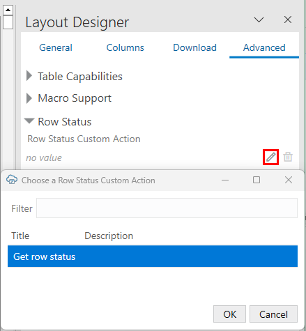 Description of choose-row-status-dialog.png follows Description of choose-row-status-dialog.png follows