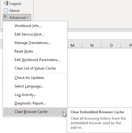 The Clear Embedded Browser Cache command