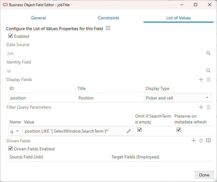 Description of excel-lov-config.png follows