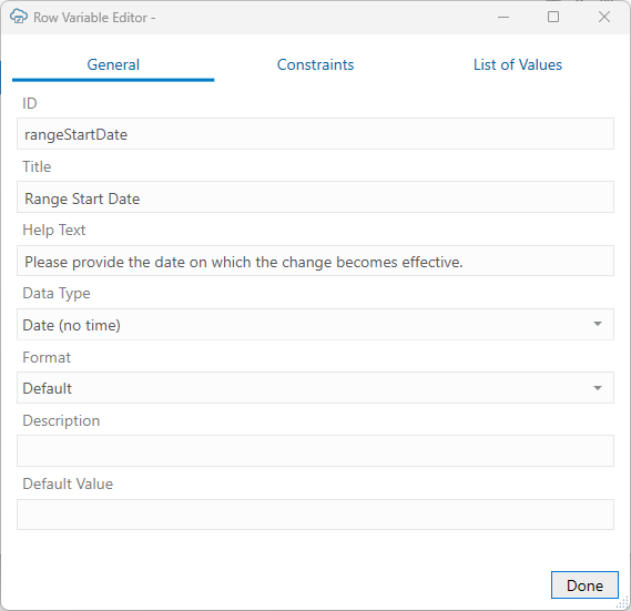 Description of row-variable-editor.png follows Description of row-variable-editor.png follows