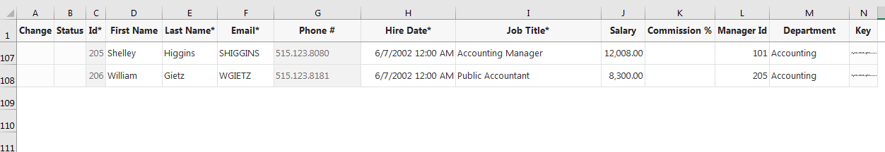 Description of excel-deletedrows.png follows Description of excel-deletedrows.png follows