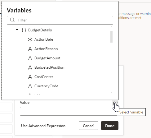 Description of metadata-select-variable.png follows