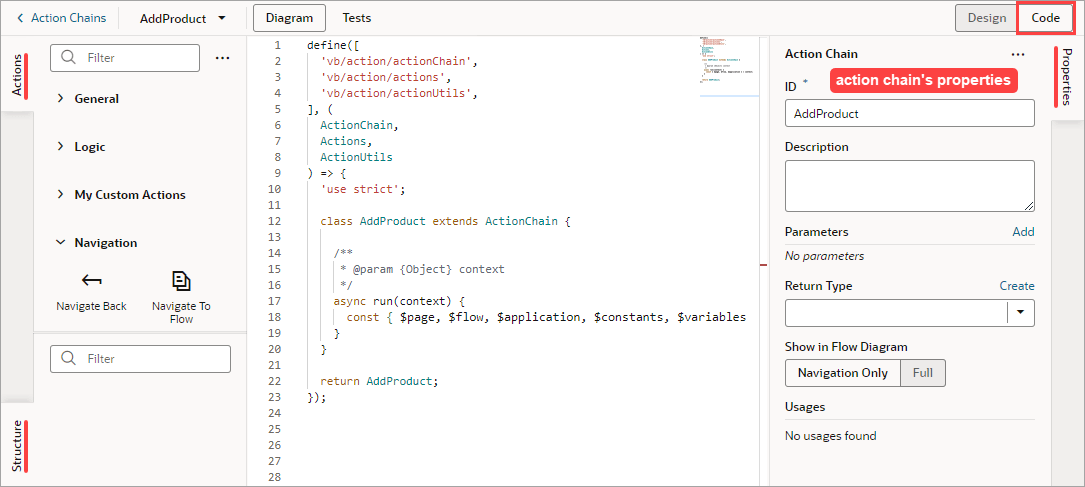 Description of jsac-action-chain-code-editor.png follows