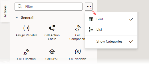 Description of jsac-action-palette-options.png follows