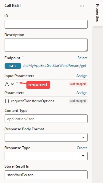 Description of jsac-call-rest-action-parameters-app-ui.jpg follows