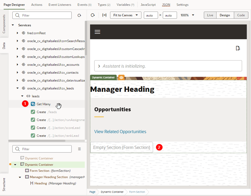 Description of dyncontainer-section-datapalette1.png follows