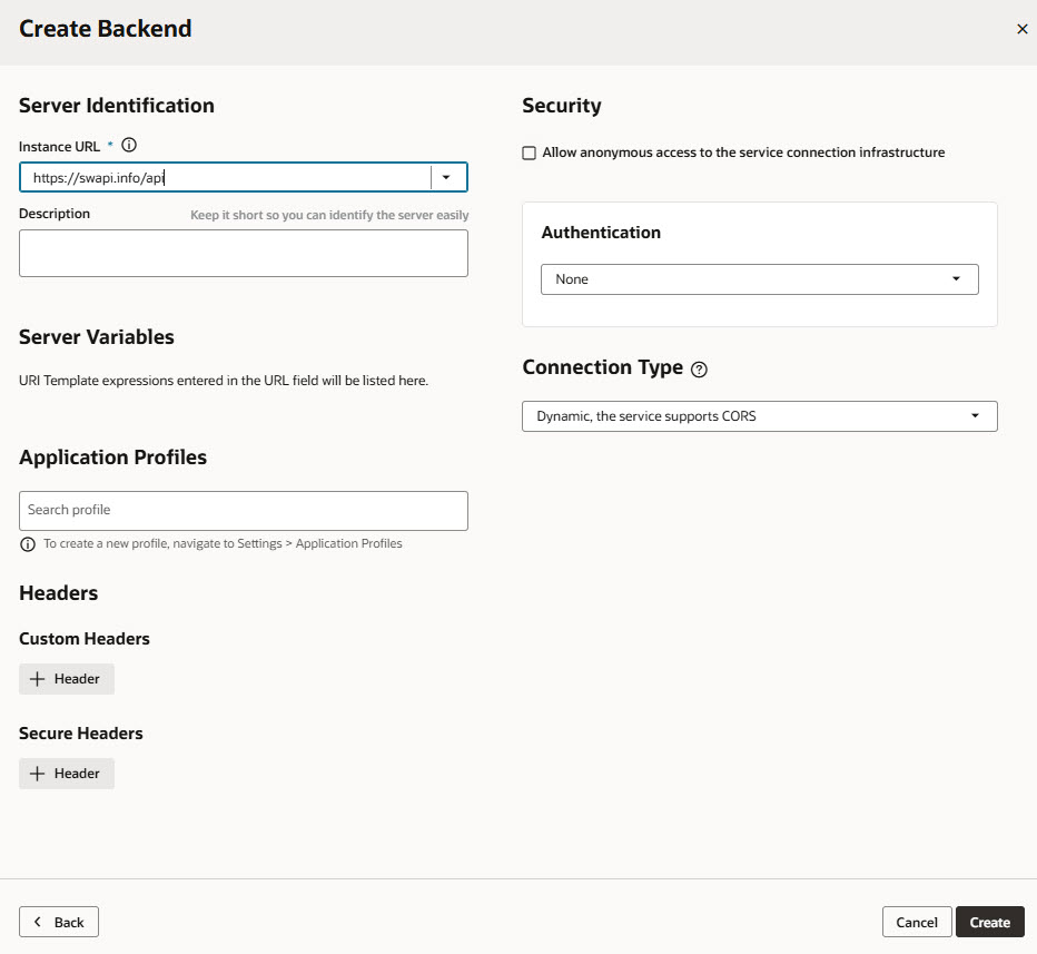 Description of jsac-create-backend1.jpg follows