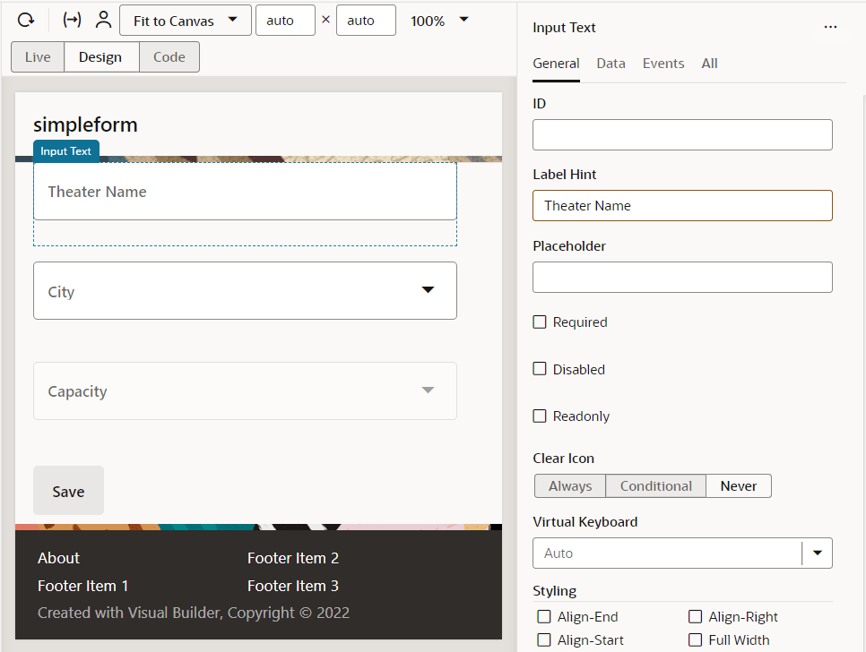 Description of theatercompletedform1.png follows
