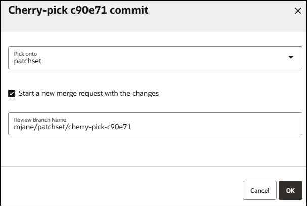 Description of cherrypick_pickonto_branch.png follows