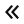 Double chevron left icon