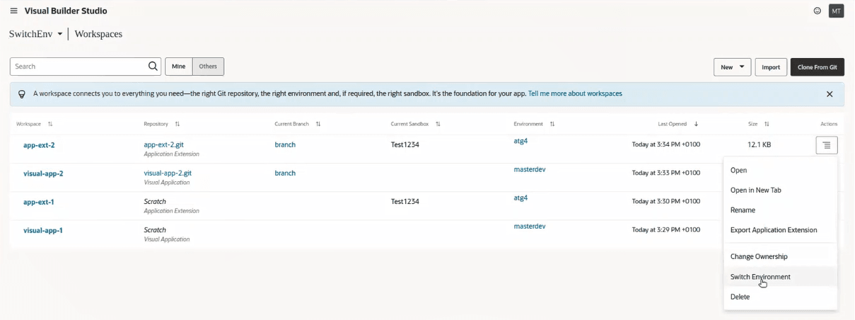Description of workspaces-list-workspaces-page-action-menu-alm.png follows Description of workspaces-list-workspaces-page-action-menu-alm.png follows