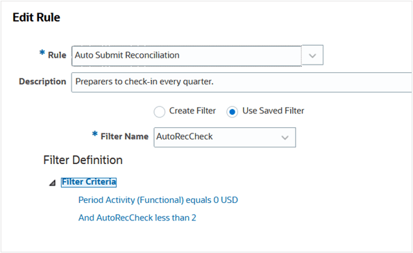 Rule that uses a calculated attribute to stop auto close of reconciliations