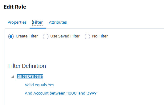 This image shows the filter condition for a global rule that sets attribute values