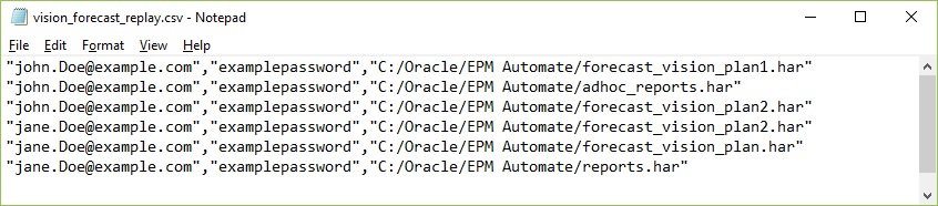 Sample replay file
