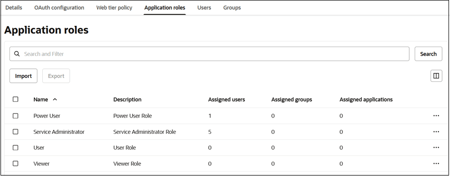 Click Application Roles