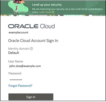 Application Environment Management Sign In Page