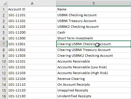 Example of a file for AR_RECON_ID Example of a file for AR_RECON_ID