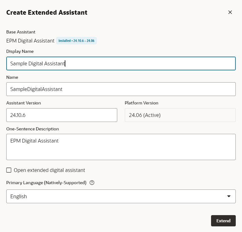 Create an extended skill