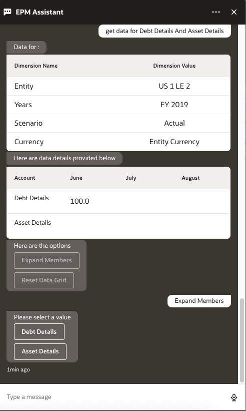 get data for Debt Details And Asset Details get data for Debt Details And Asset Details